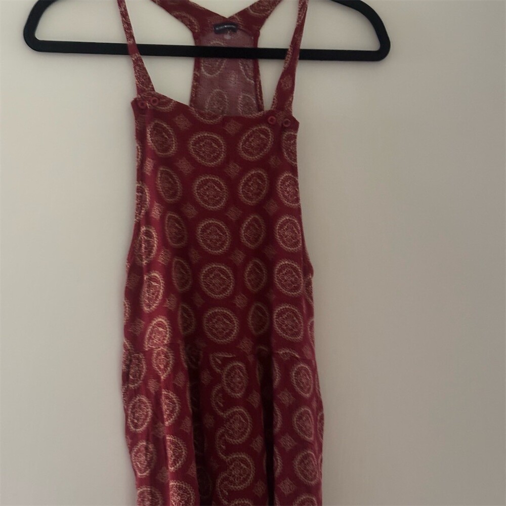 Brandy Melville Jada Dress Womens S Red Paisley Bandana Mini Racerback